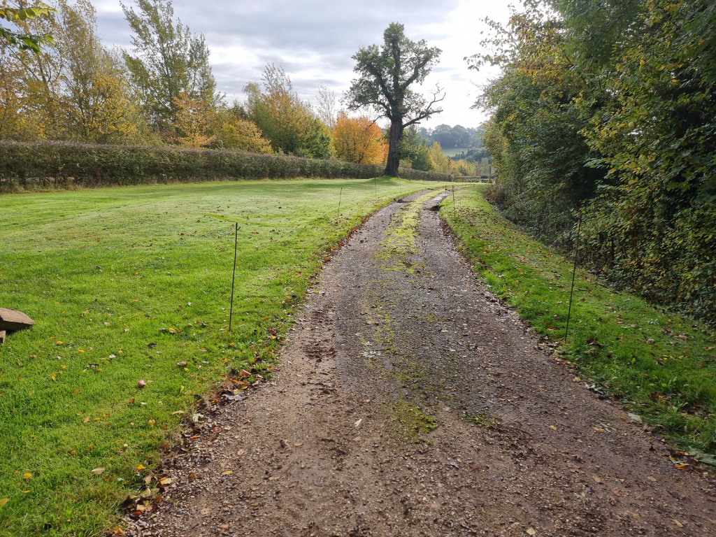 This is a large driveway which is just about to have a tar and chip driveway installed on by Mundford Driveways